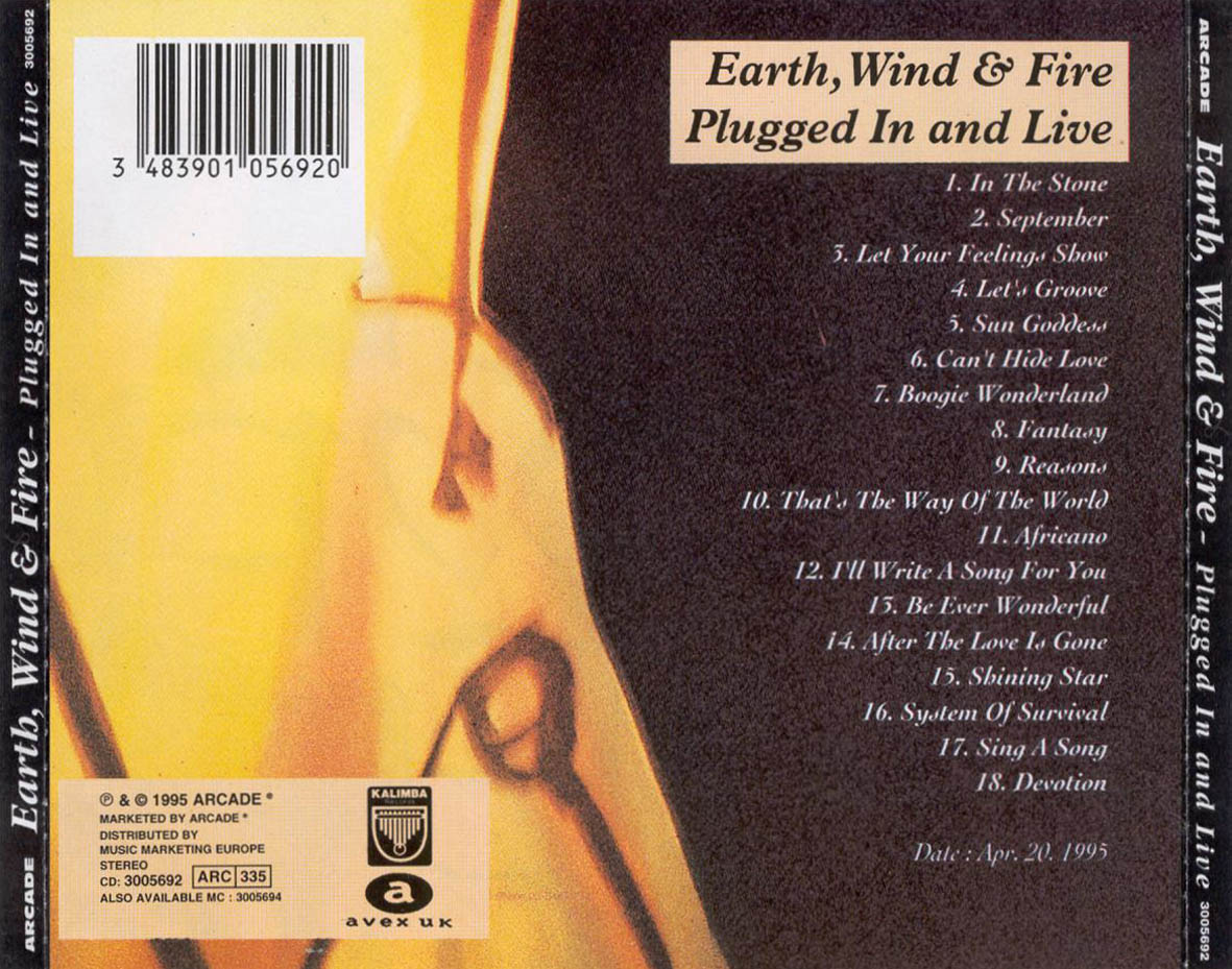 Earth, Wind & Fire  Plugged In And Live : Back